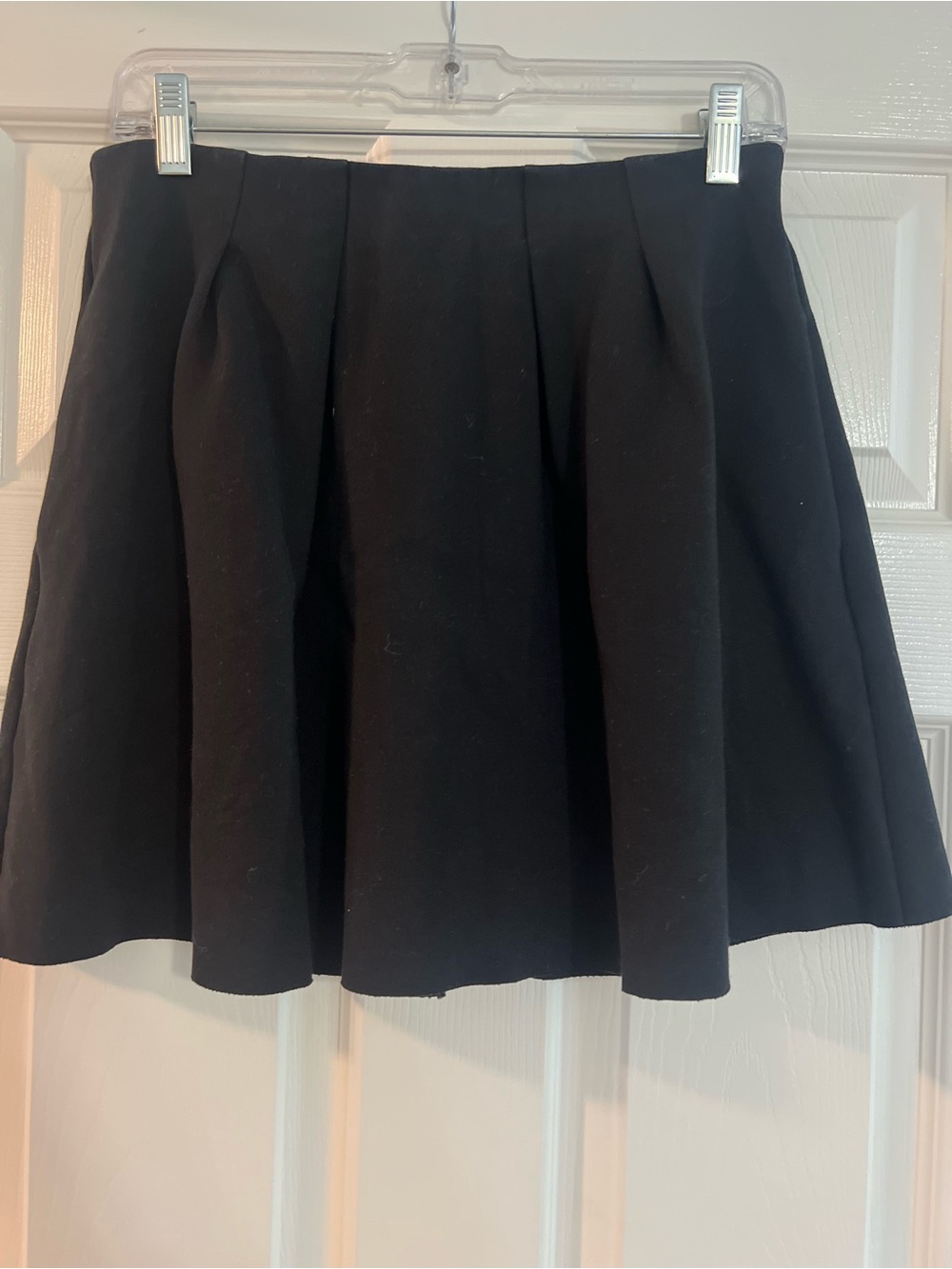 Madewell Black Circle Skirt with Soft Pleats